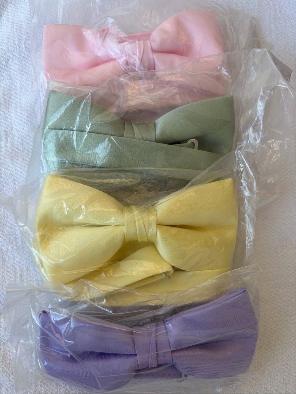 NWOT Bundle of 4 After Six assorted pre made bow tie set. Combo 35